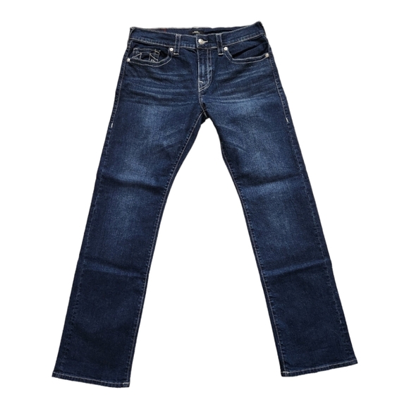 True Religion Ricky Relaxed No Flap Dark Wash Jeans 34W×34L - Picture 2 of 5